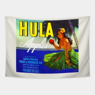 Hula Apples Brand Label Tapestry