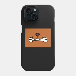 Dog Mouth With Bone Face Mask Phone Case