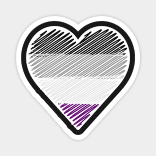 Asexual - Lgbt Pride Heart Magnet