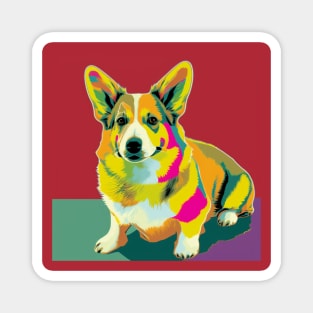 Welsh Corgi Pop Art Style Magnet