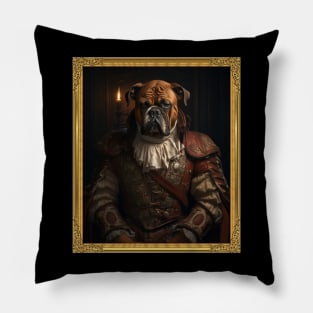 Robust Brindle Boxer - Medieval German Baron (Framed) Pillow