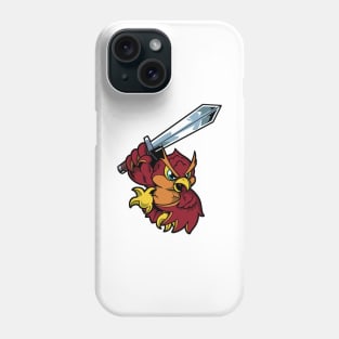 In armor with long sword - owl Phone Case