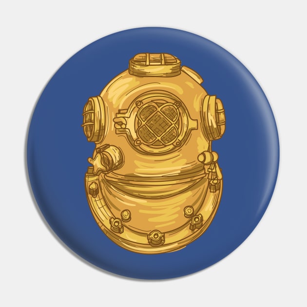 Vintage Diving Helmet Pin by SWON Design