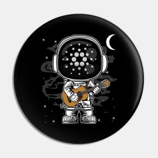 Astronaut Guitar Cardano ADA Coin To The Moon Crypto Token Cryptocurrency Blockchain Wallet Birthday Gift For Men Women Kids Pin