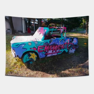 Hippie Colorful Indie Art Car Photography Tapestry