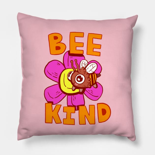 bee kind Pillow by Alex Smith Illustration 