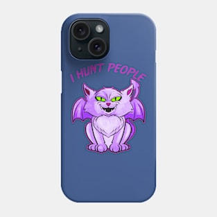 Evil Cat With Wings I Hunt People On Halloween Phone Case