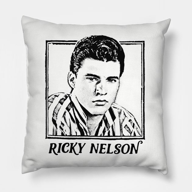 Ricky Nelson // 50s Retro Rock & Roll Aesthetic Pillow by DankFutura