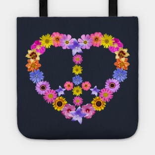 Peace, love & flowers Tote