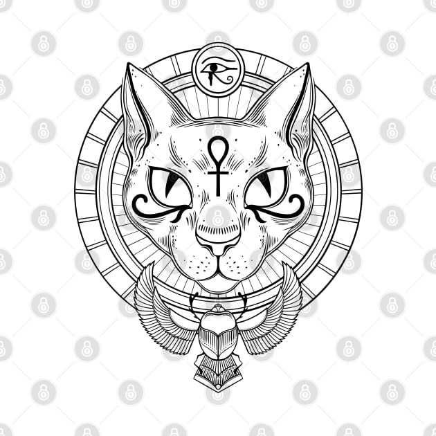 Bastet. Egyptian cat goddess by OccultOmaStore