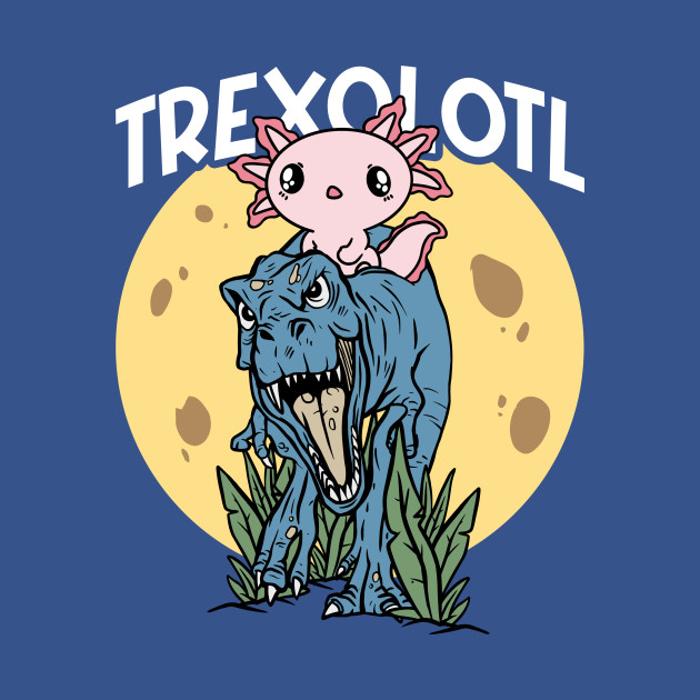 Discover Kawaii Axolotl Pun Funny Trex Dinosaur Trexolotl T-Rex Dino Gift - Axolotl - T-Shirt