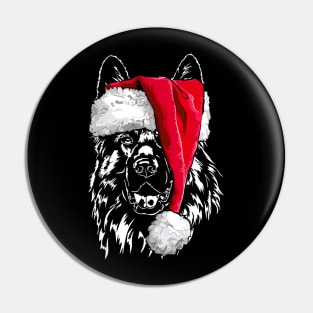 Funny German Shepherd Dog Santa Christmas dog mom Pin