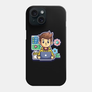 Cute Kid Software Developer Phone Case