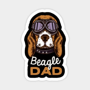 Beagle Dad Vintage Pilot Dog Owner Retro Dog Father Magnet