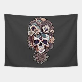 skull flower Tapestry