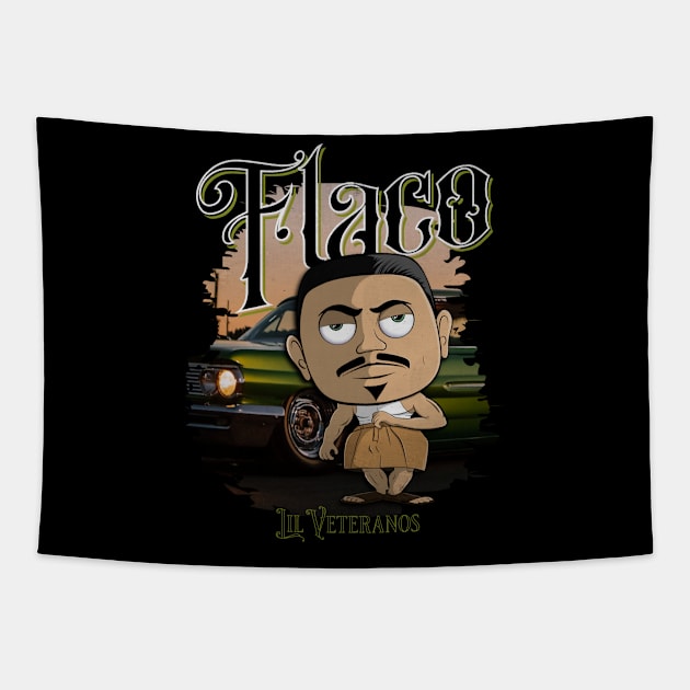 Custom Lil Veterano “Flaco” Tapestry by NUNEZ CREATIONS