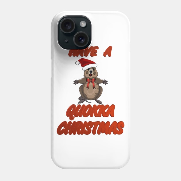 Have A Quokka Christmas Phone Case by Amanda Lucas