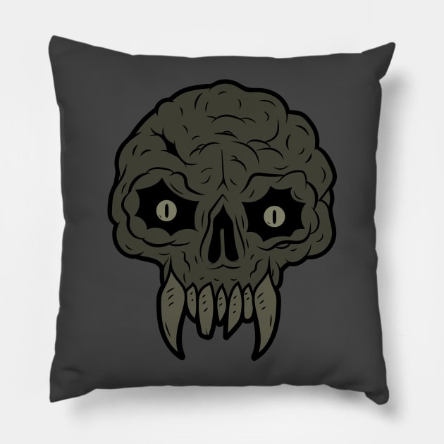 MAGIC BLACK MANA SKULL Pillow by MRCLV