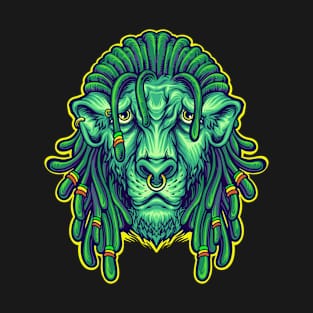 Rasta Lion Marijuana Weed 420 Smoker T-Shirt