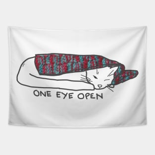 Sleeping with One Eye Open Tapestry