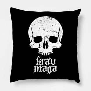 Distressed Krav Maga Skull Pillow