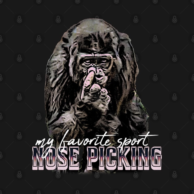 Gorilla Nose Picking by jawiqonata