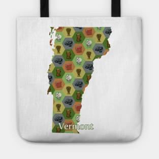 Vermont State Map Board Games Tote