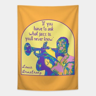 Louis Armstrong Portrait And Quote Tapestry