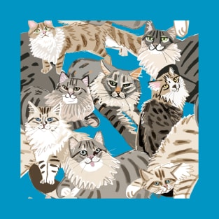 Cats Paradise Petrol T-Shirt