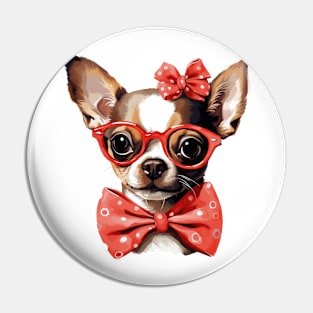 Fancy Chihuahua Dog Pin