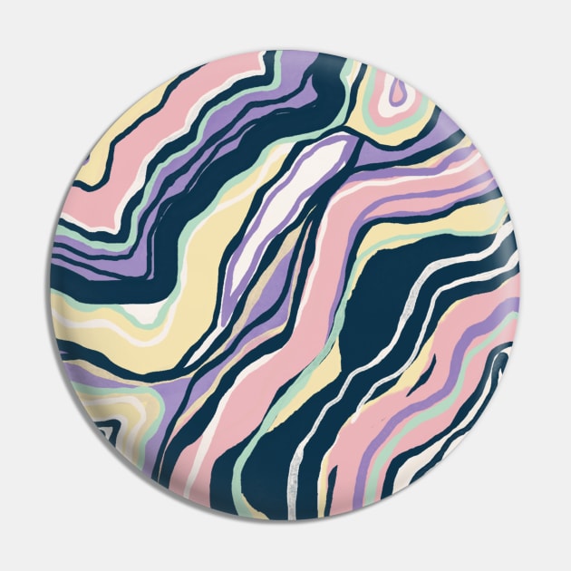 Colorful Agate Pin by Carolina Díaz