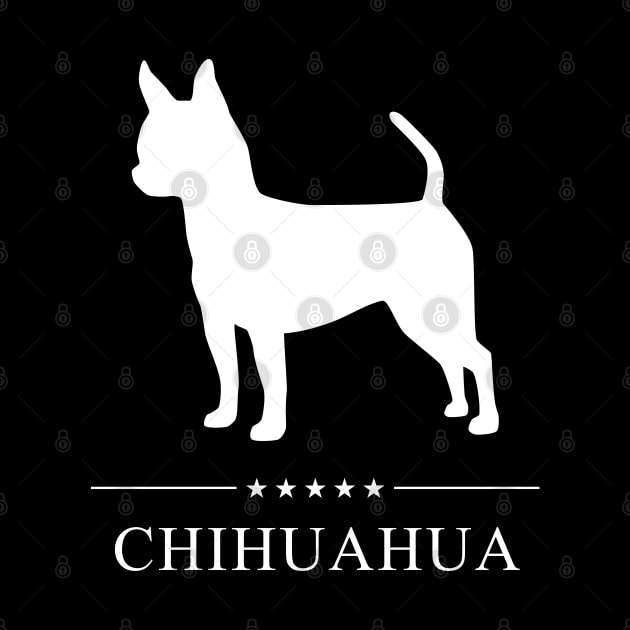 Chihuahua Dog White Silhouette by millersye