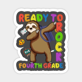 Dabbing 4th Grade Sloth Back To School Magnet