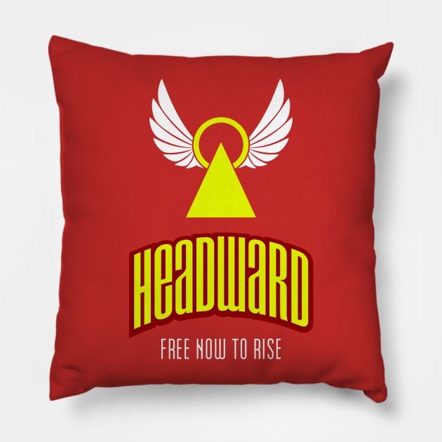 Headward - Free Now to Rise (Red Variant) Pillow by eightballart