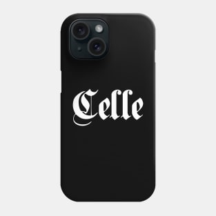 Celle written with gothic font Phone Case