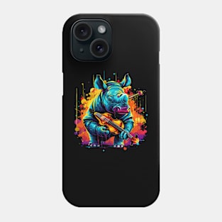 Rhinoceros Playing Violin Phone Case