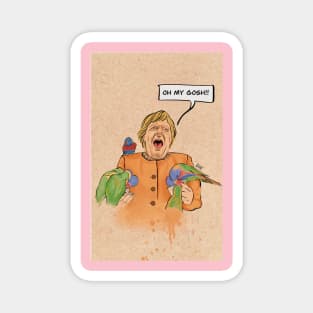 Angela hates birds Magnet