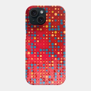 Abstract Dots on Red Phone Case