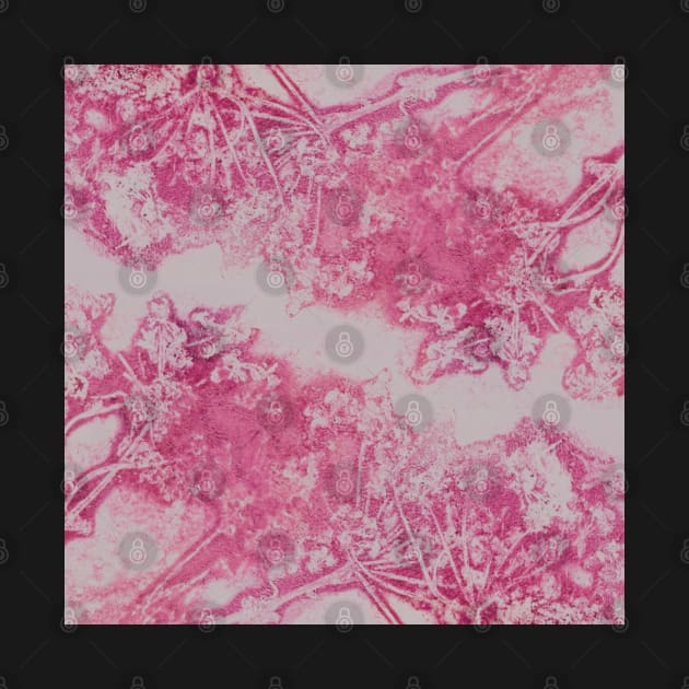 Pink Abstract Wild Flowers Pattern by BenitaJayne