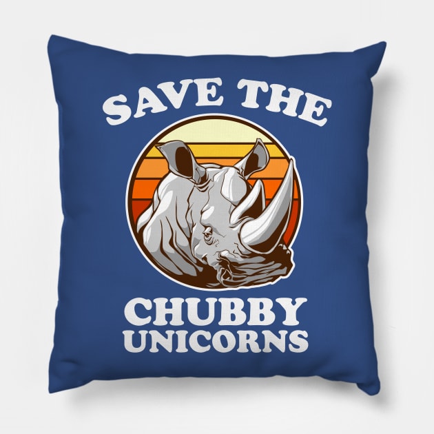 Save the Chubby Unicorns Pillow by Styleuniversal