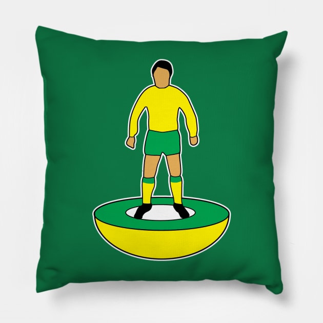 Norwich Table Footballer Pillow by Confusion101