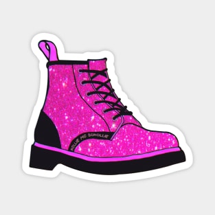 Glittery Pink Boot Magnet