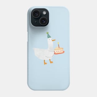 Cute Party Duck with Birthday Cake Phone Case