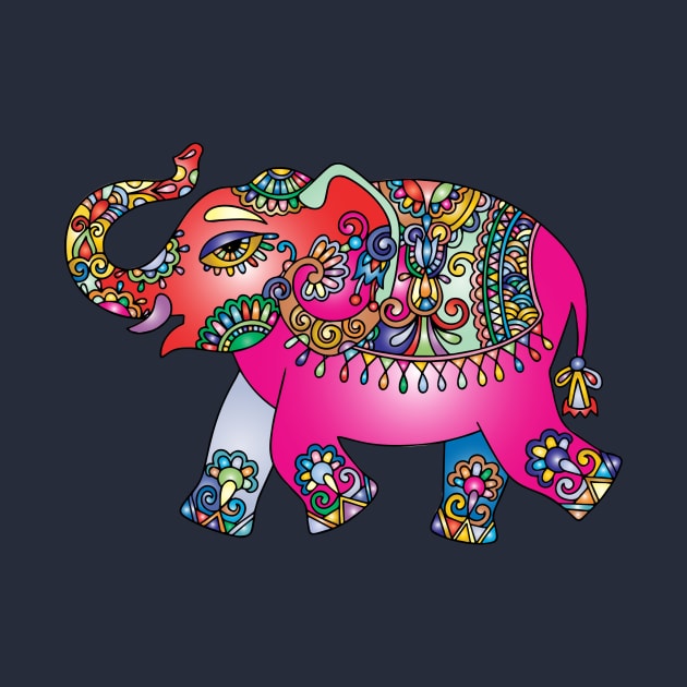 colorful ethnic elephant design by brighter bolder louder