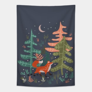 Evergreen Fox tale Tapestry