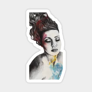 The Fragile Art of Existence | street art female nude portrait | trs Magnet