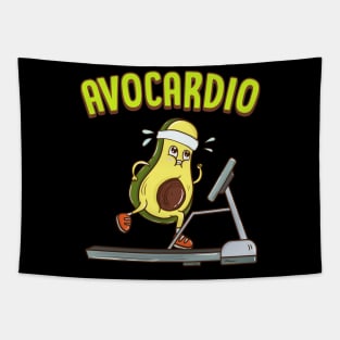 Avocardio Avocado Cardio Pun Running Exercise Gym Tapestry