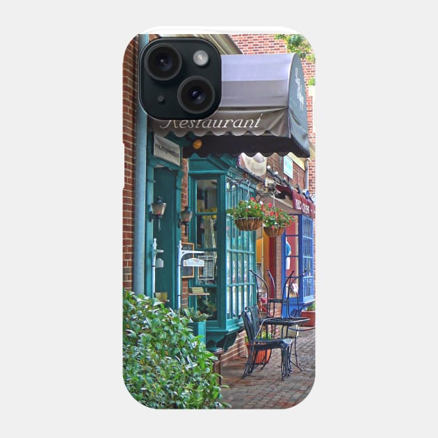 Alexandria VA - Restaurant With Brown Awning Phone Case by SusanSavad