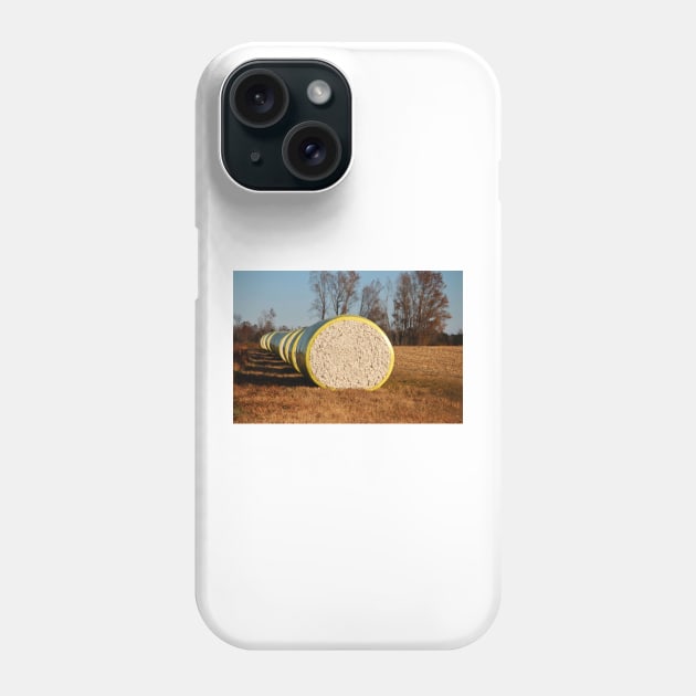 Round Bales Of Cotton Phone Case by Cynthia48