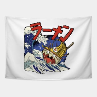 The Great Ramen Off Kanagawa the black Takaiju Tapestry